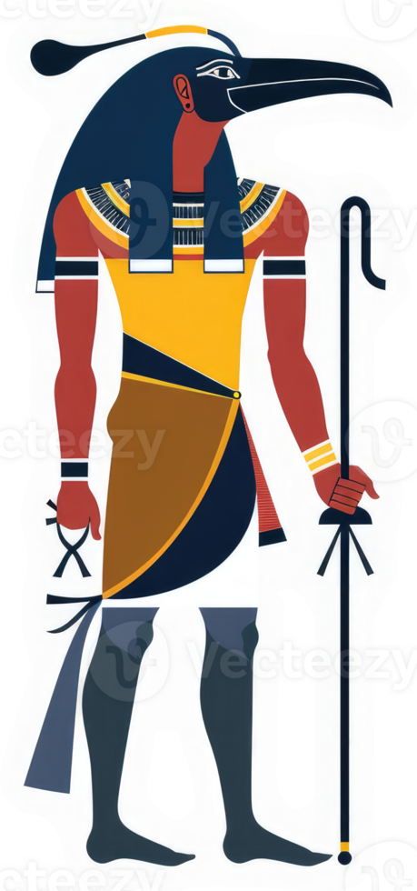 A stylized depiction of the egyptian god thoth. png