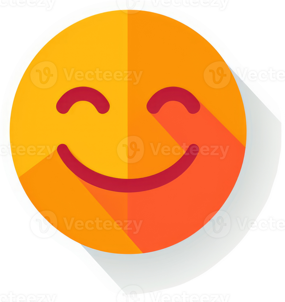 A cheerful, digitally rendered emoticon with a happy expression. png
