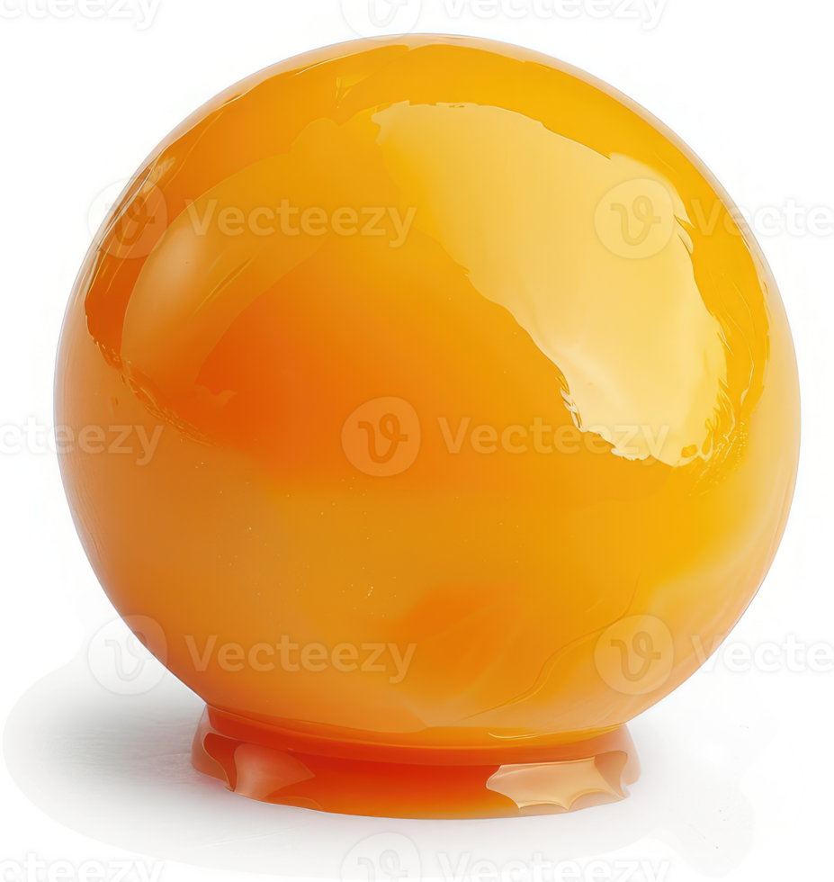A glossy, vibrant orange sphere, seemingly a food item or decorative object. png