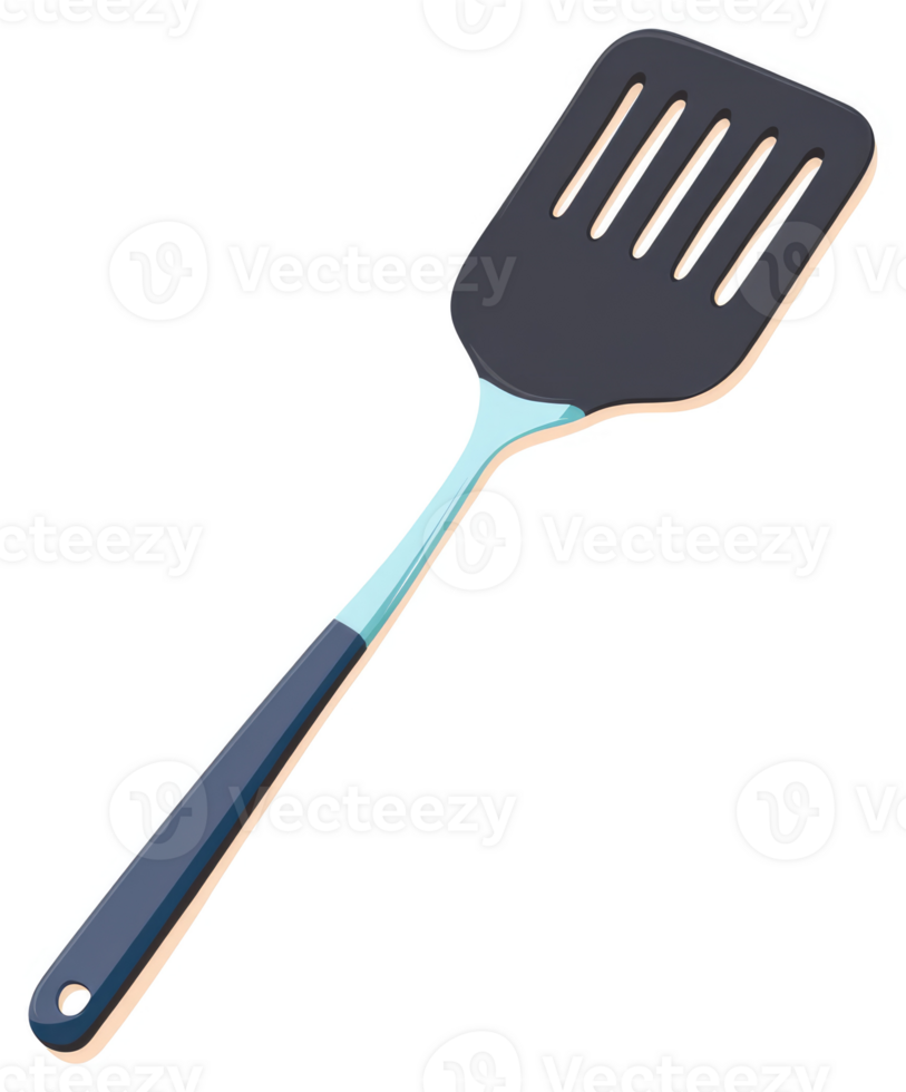 A colorful illustrated depiction of a kitchen spatula. png
