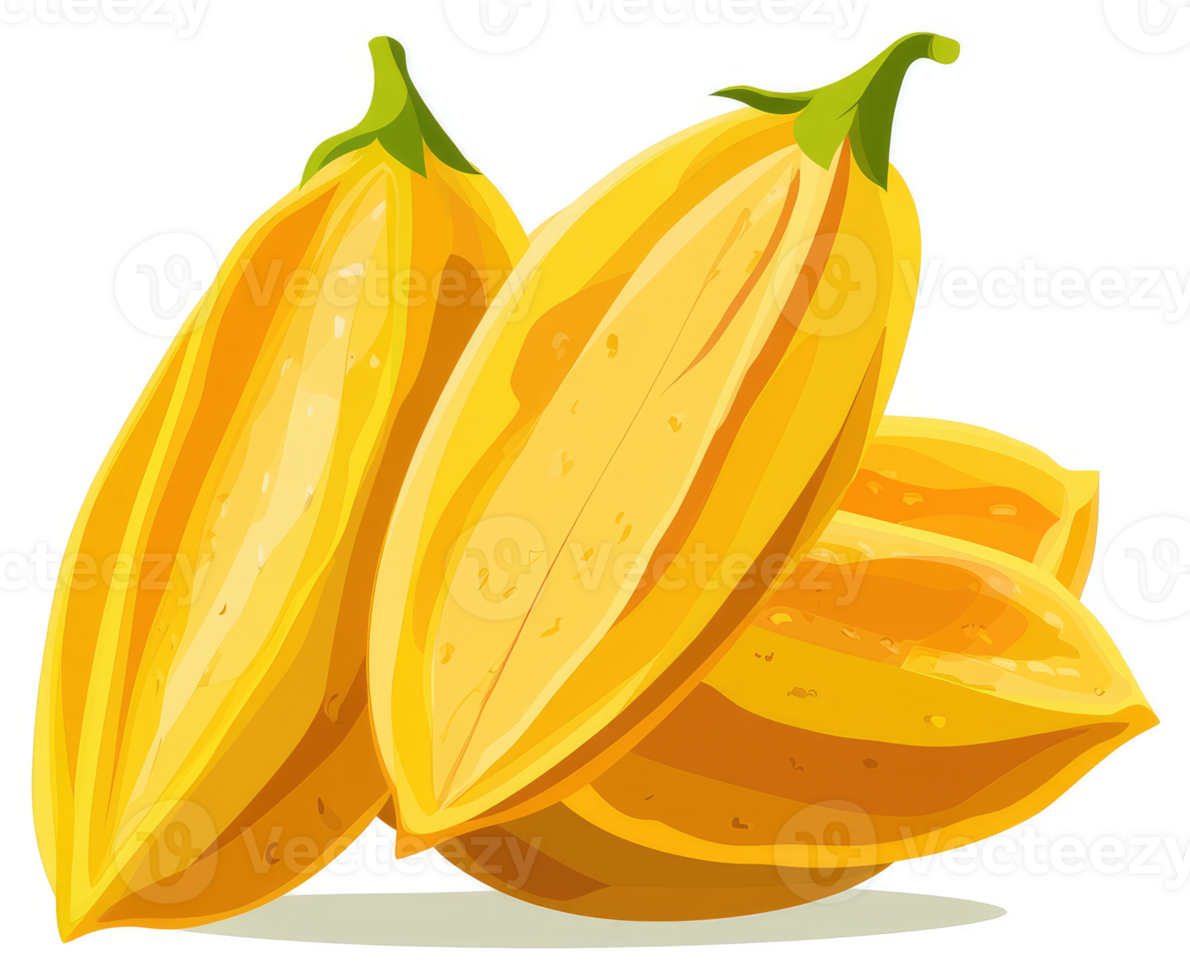 Close-up view of sliced yellow chayote squash. png