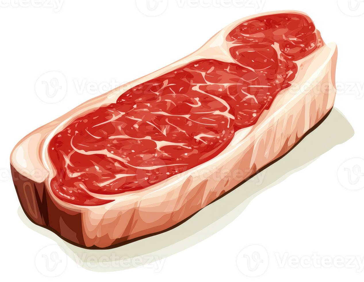 A fresh, raw steak slice, perfect for grilling. png