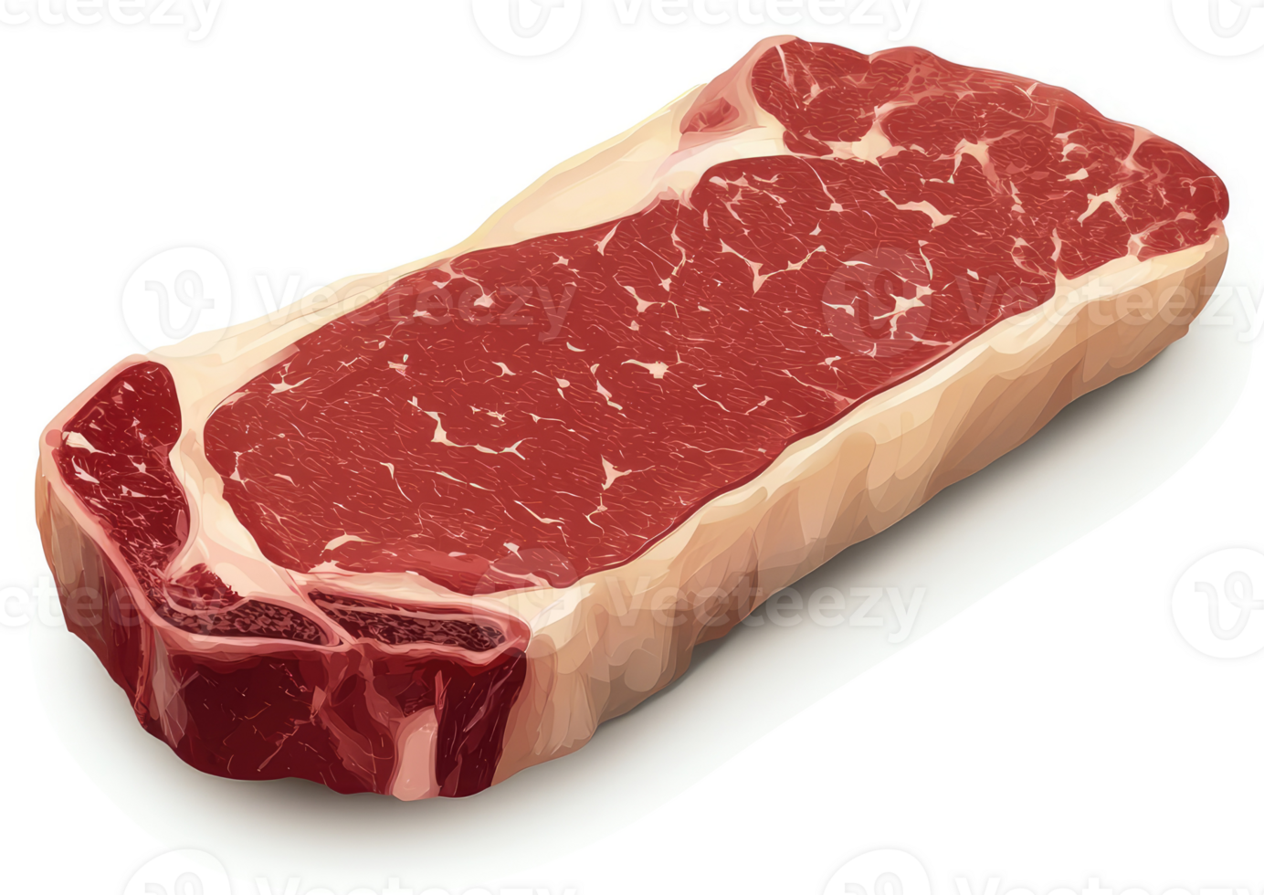 A raw steak, displaying marbling and texture. png