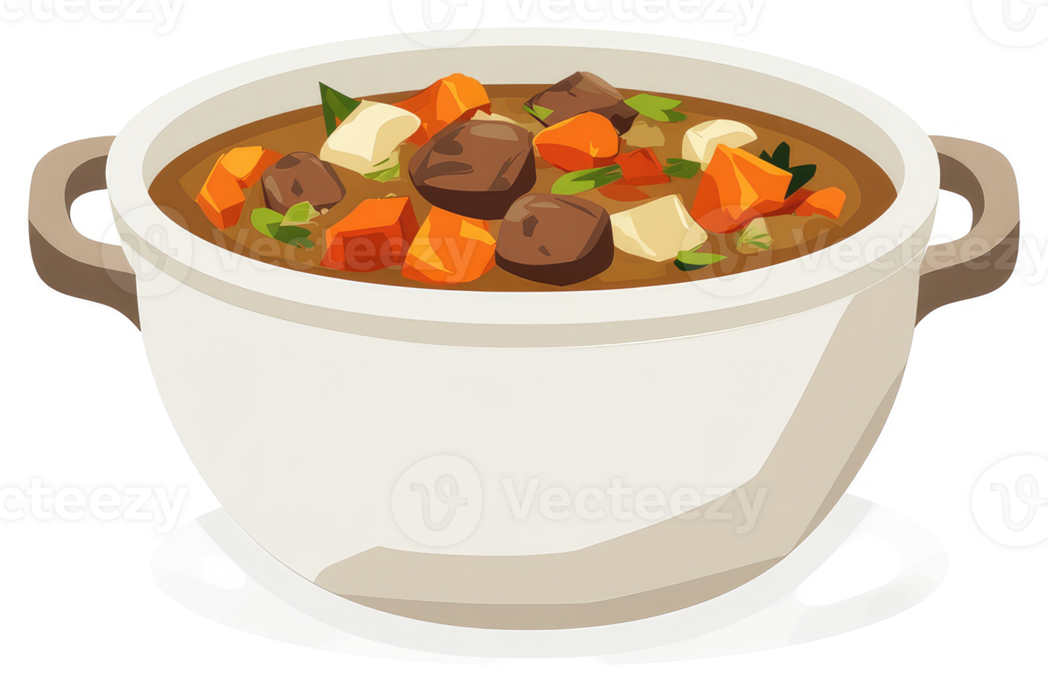 A hearty stew simmering in a large pot. png