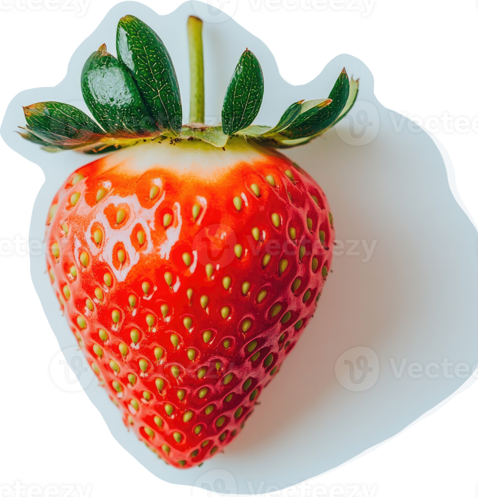 A close-up view of a juicy, ripe strawberry. png