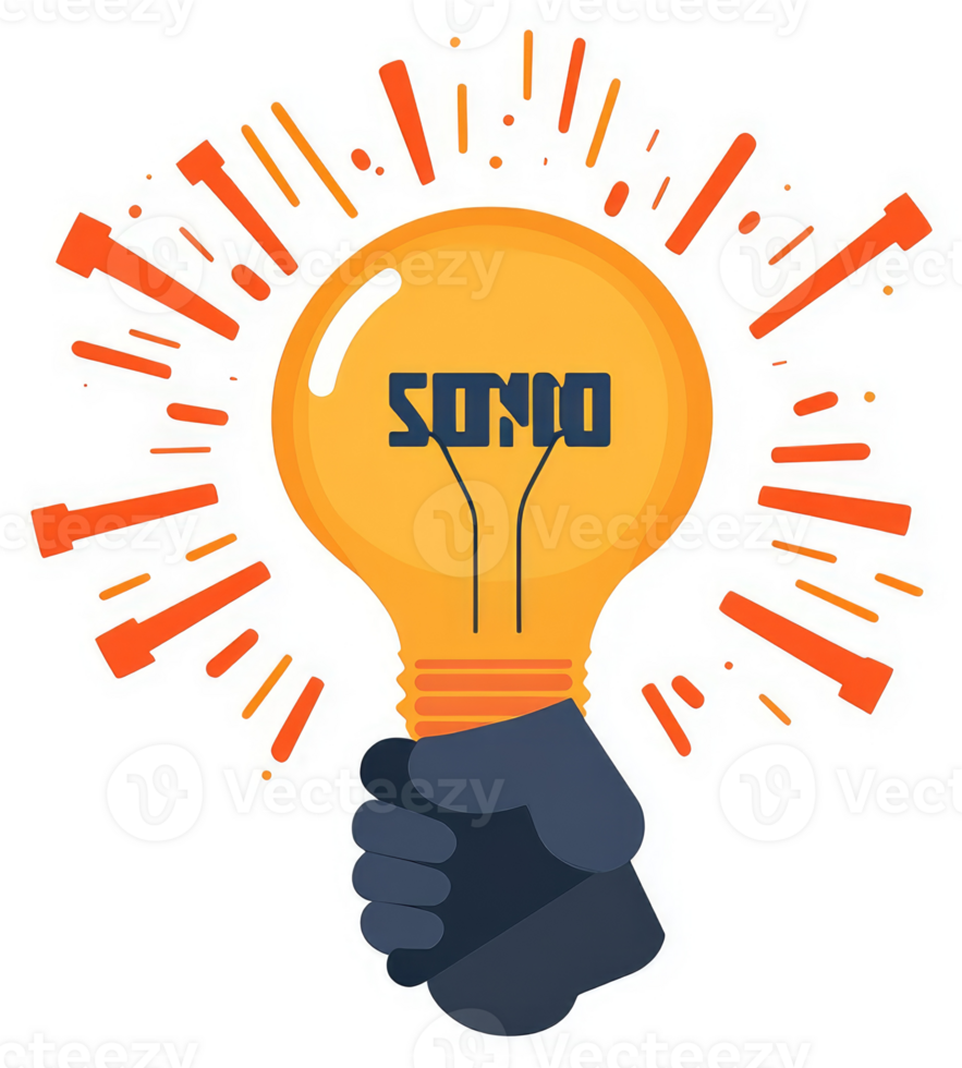 A hand holding a lightbulb symbolizing innovation and enlightenment. png