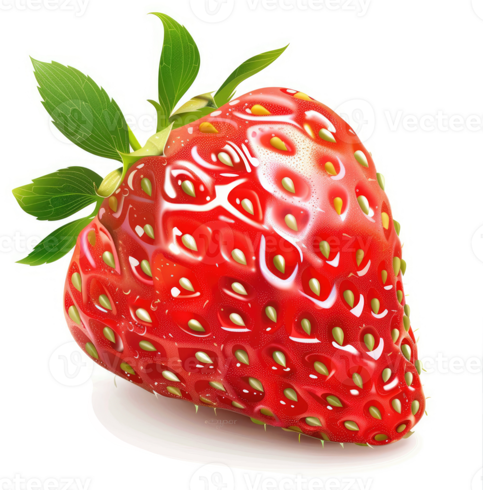 A close-up view of a vibrant, juicy strawberry. png