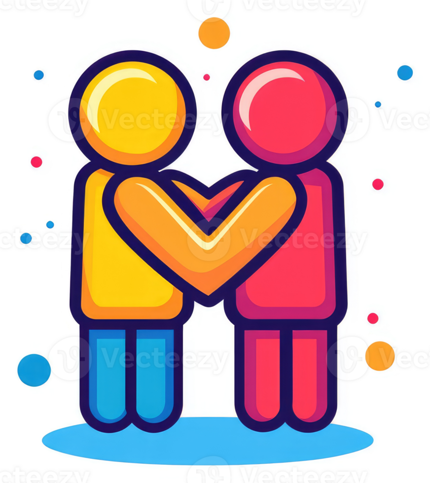 Two figures embracing, symbolizing unity and love. png