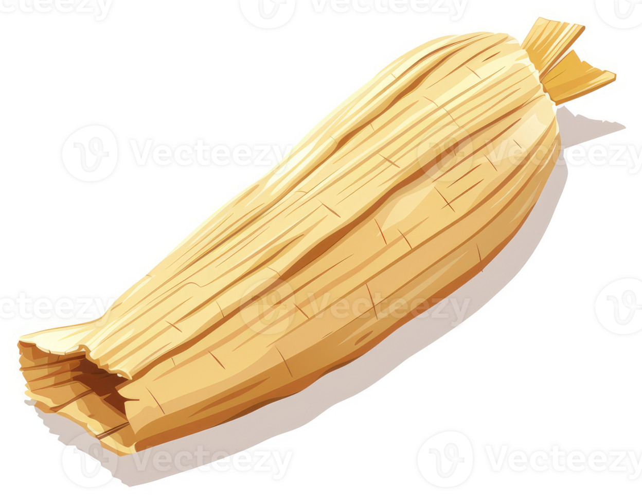 A close-up view of a traditional tamale husk. png