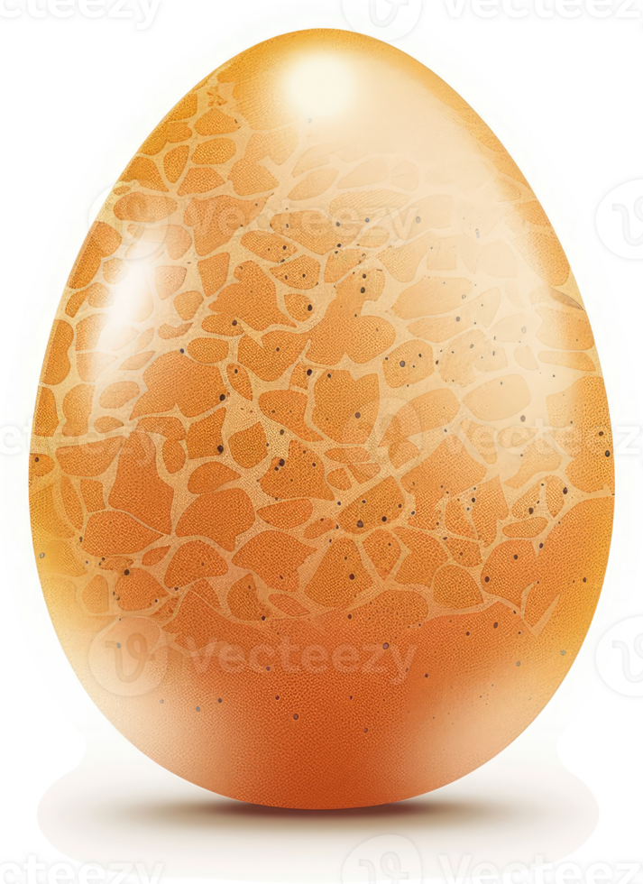 A detailed illustration of a prehistoric egg with a textured surface. png