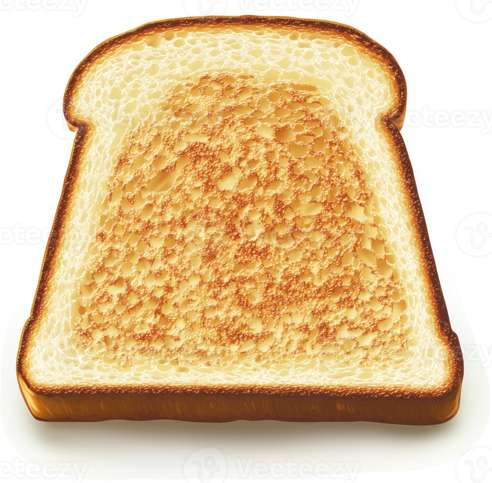 A golden-brown toasted slice of bread. png