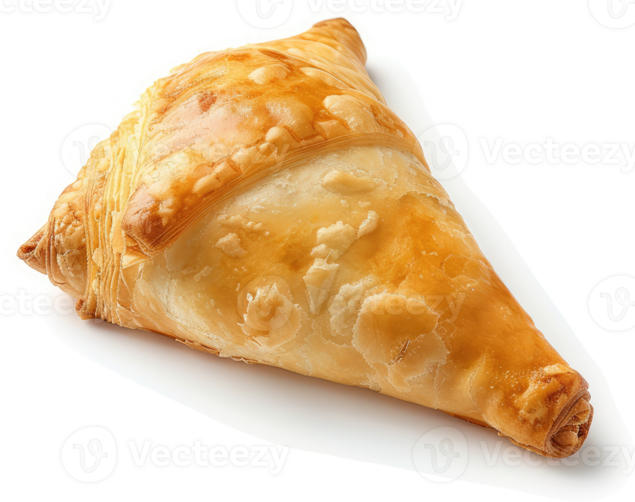 A golden-brown, flaky pastry triangle. png