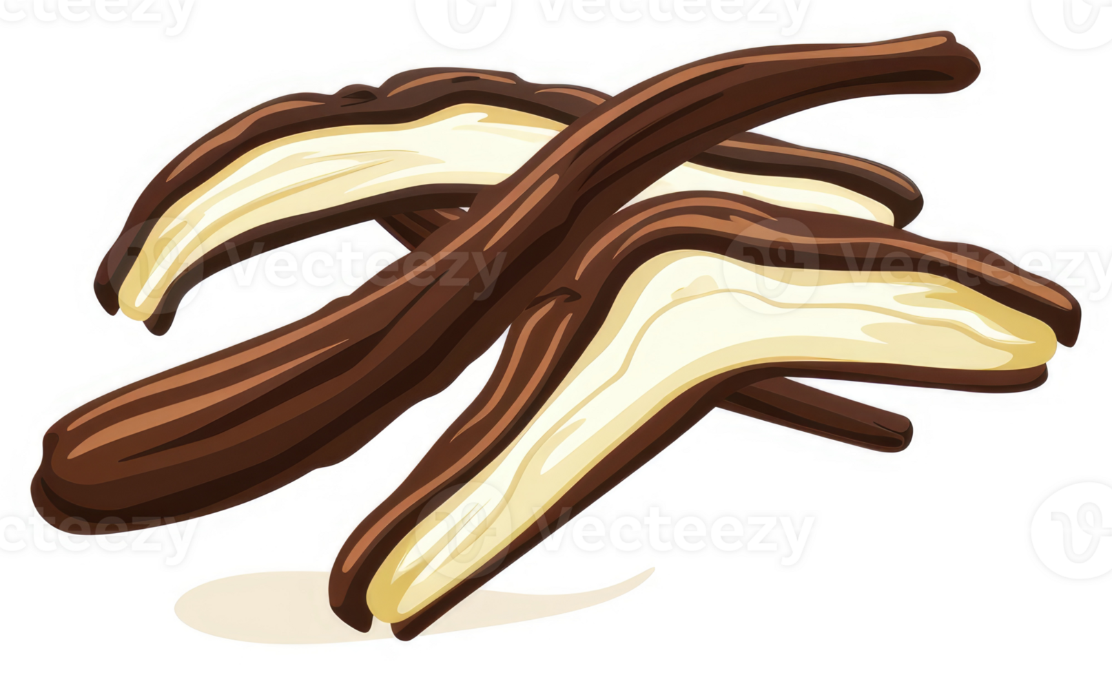 Dried licorice root pieces with a light-colored inner core. png