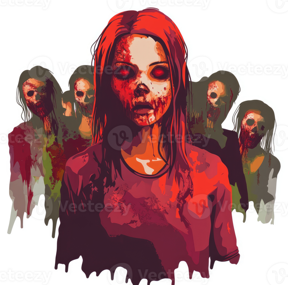 A group of bloody, undead children. png