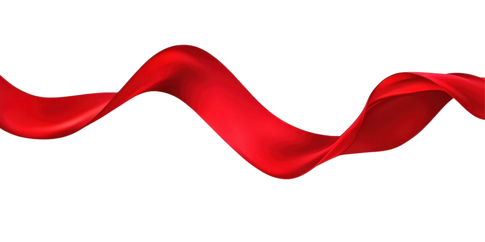 Dynamic red fabric flowing in a dramatic design. png