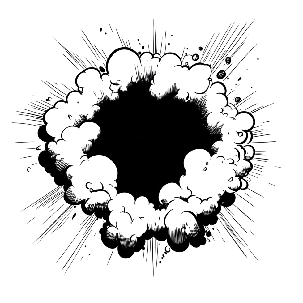 Abstract graphic design of a circular explosion. png