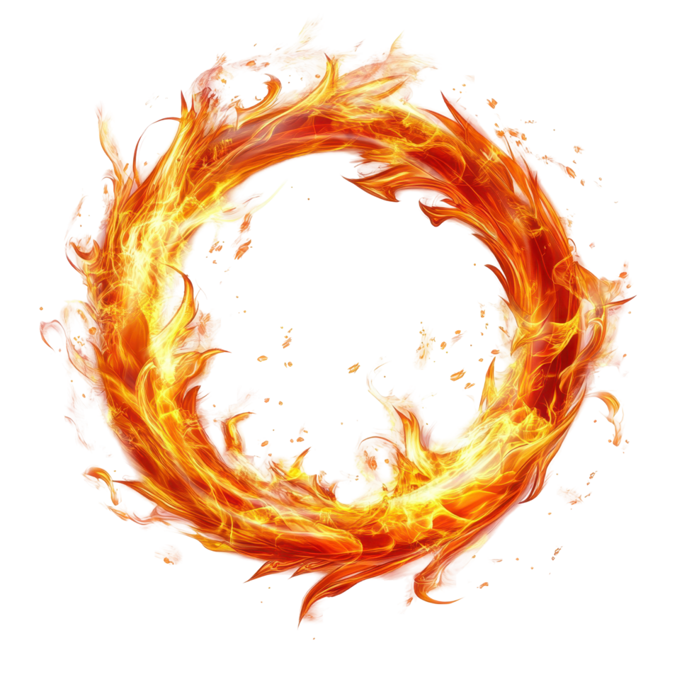Fiery circular pattern encircles a vivid, irregular shape. png