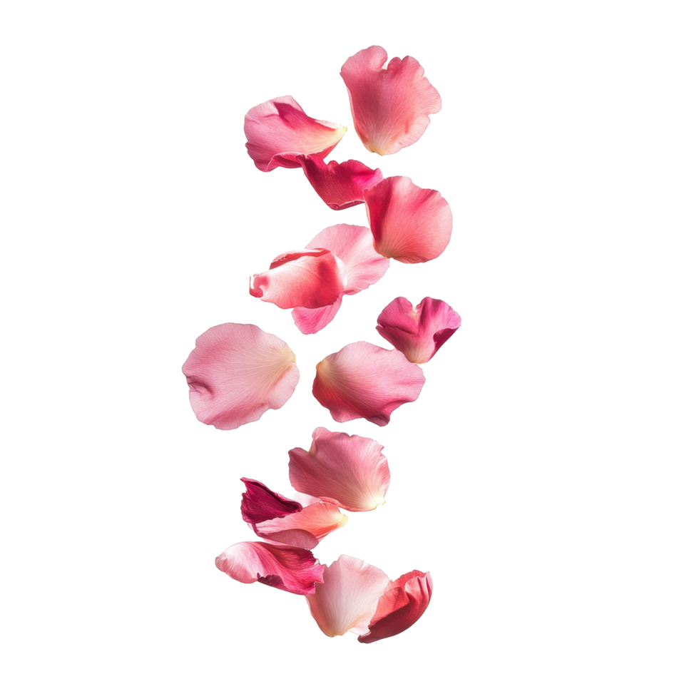 Abstract floral design in vibrant pink and fuchsia tones. png
