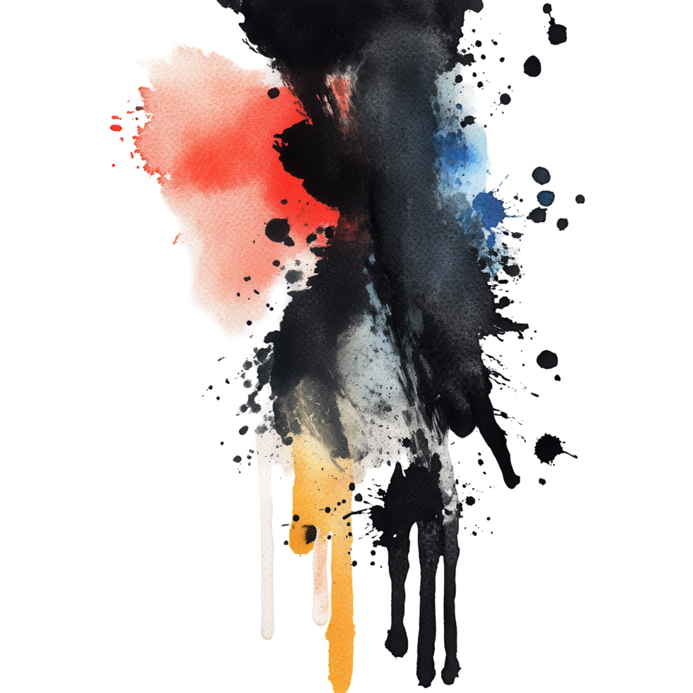 Abstract explosion of colors and digital distortion. png