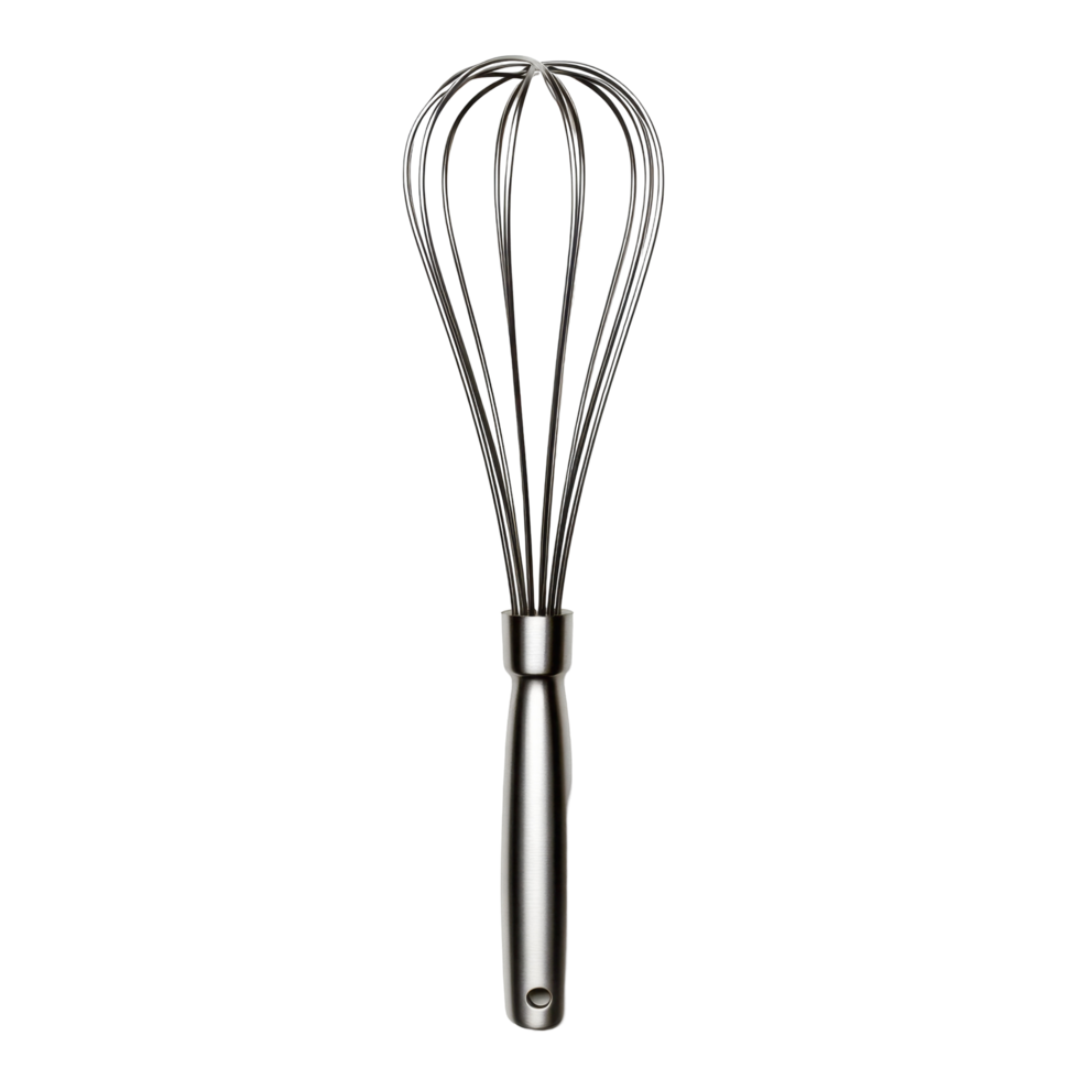 Stainless steel whisk, kitchen tool. png