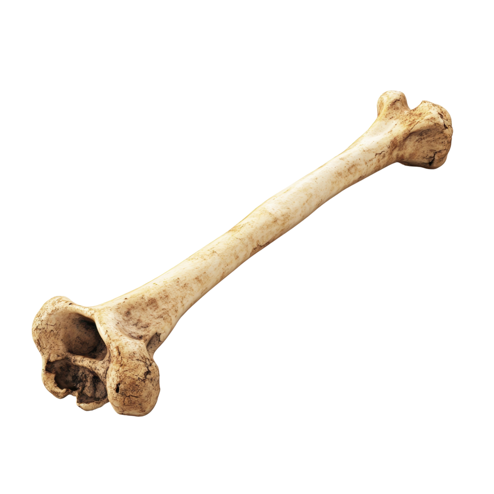 Long bone specimen, exhibiting anatomical structure. png