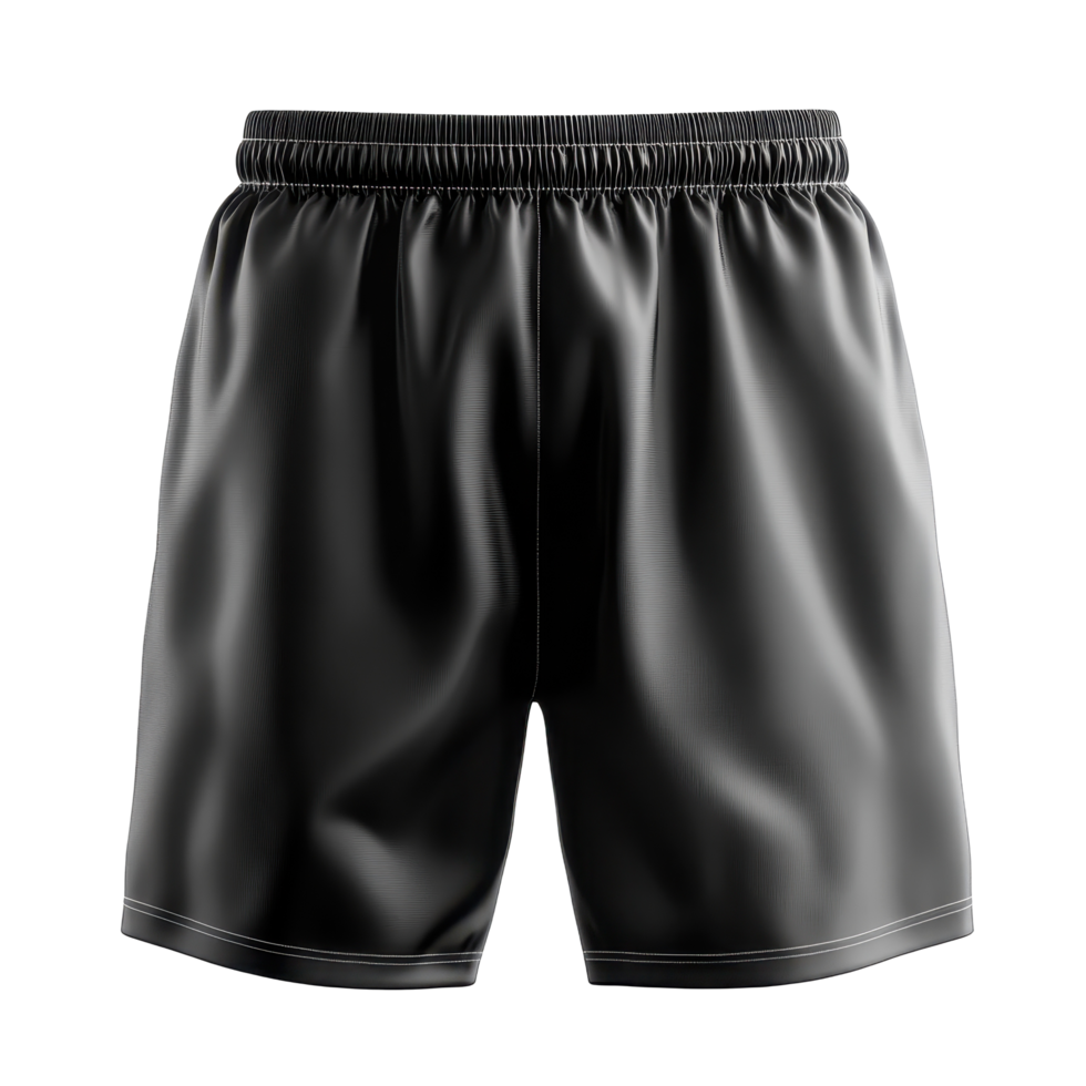 black soccer shorts on a transparent background png