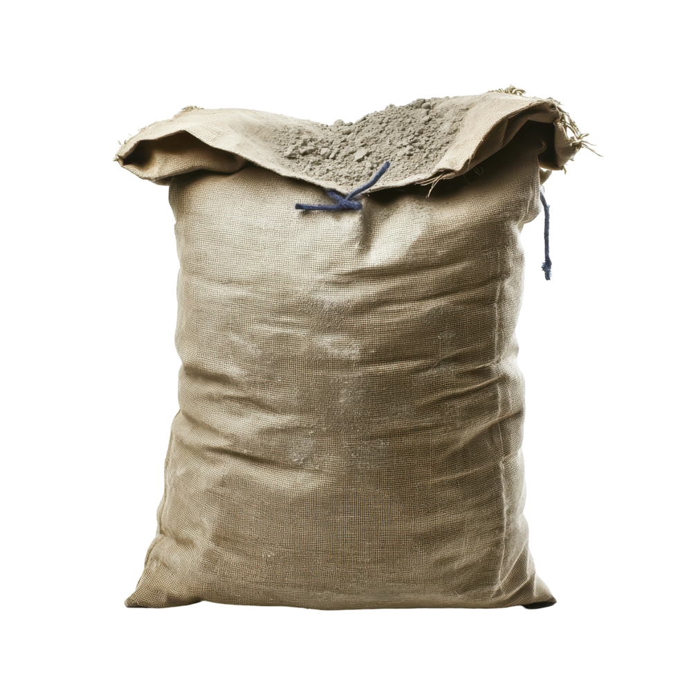 Sack of light brown construction material. png