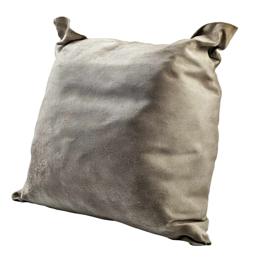 Light taupe velvet throw pillow with decorative edges. png