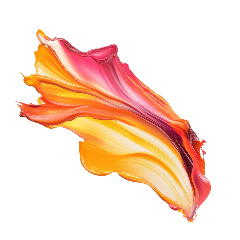 Vibrant abstract painting with flowing colors. png