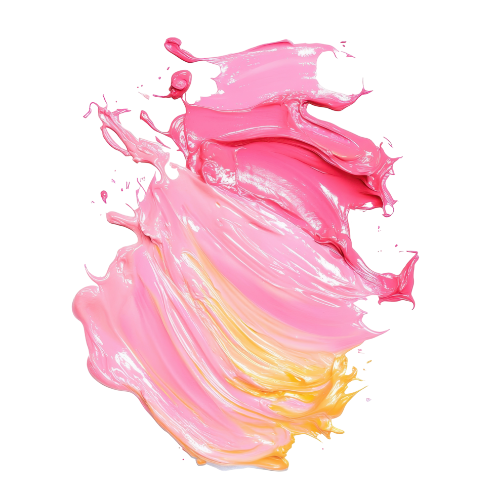 Abstract cosmetics textures in a vibrant array of pinks and golds. png