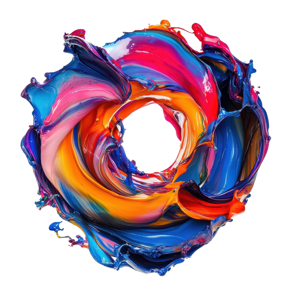 Vibrant, swirling colors create a dynamic abstract design. png