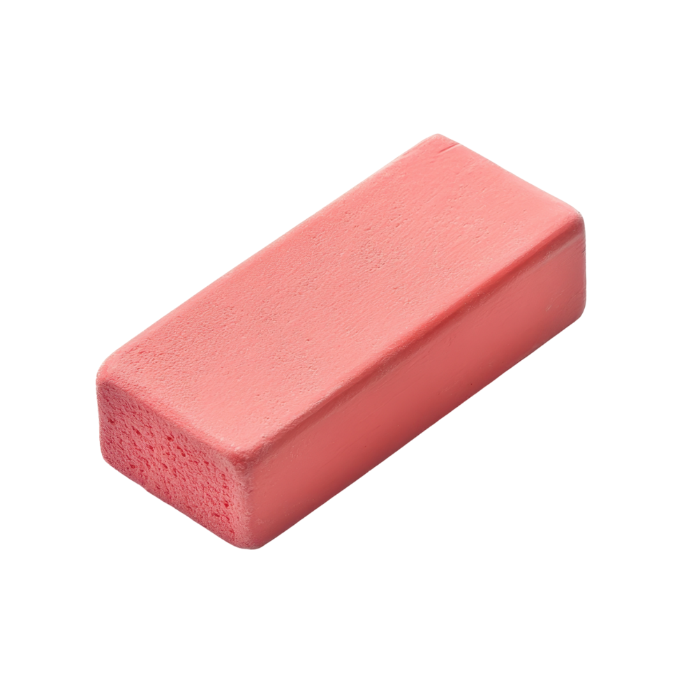 Rectangular piece of pink, solid candy. png