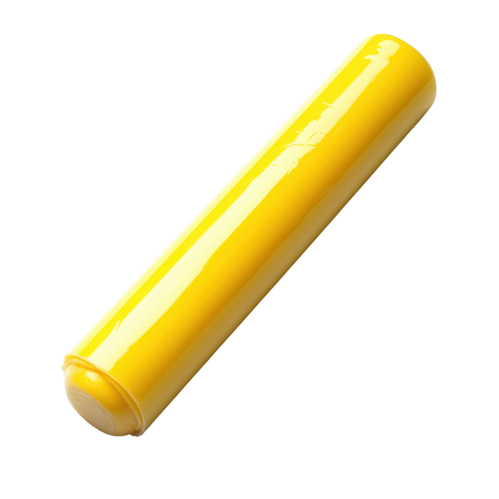 Bright yellow cylindrical object, likely a marker or similar tool. png