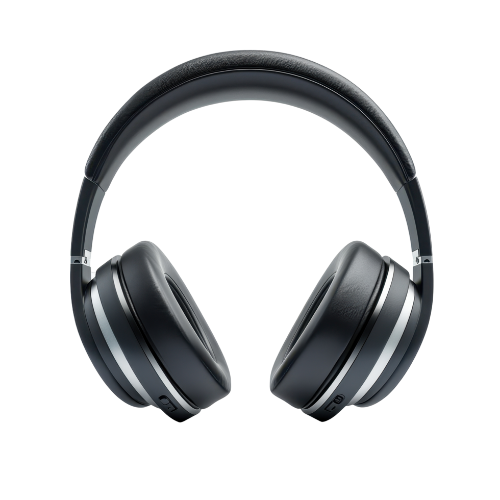 Over-ear headphones in black and gray. png