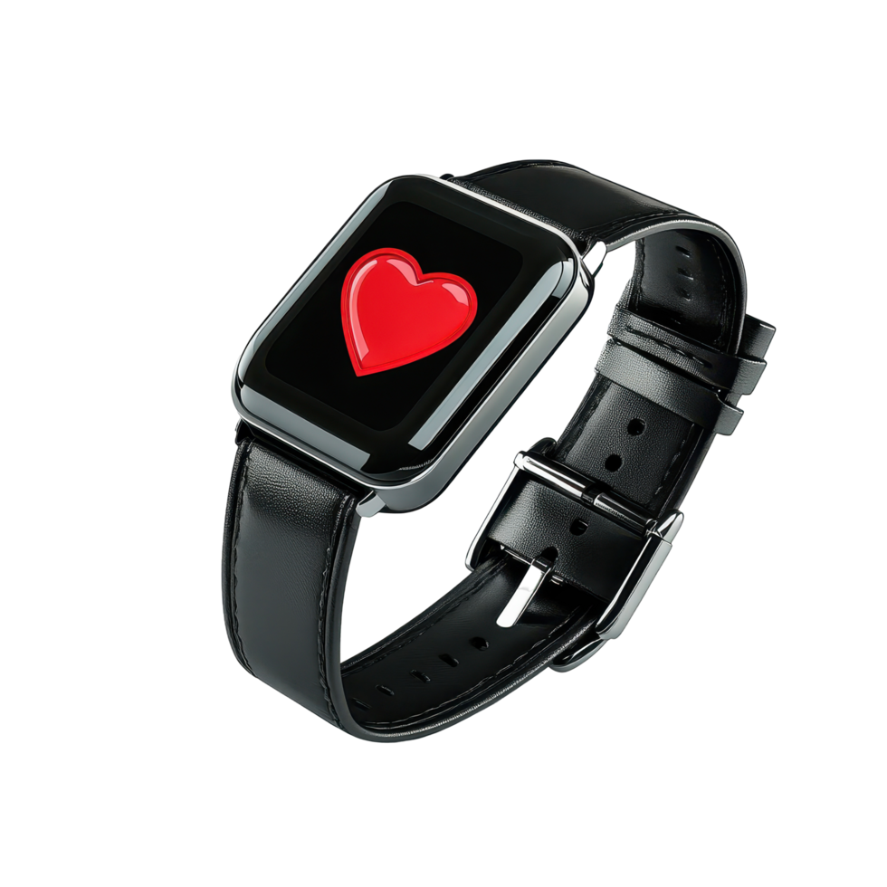 Smartwatch displaying a heart icon. png