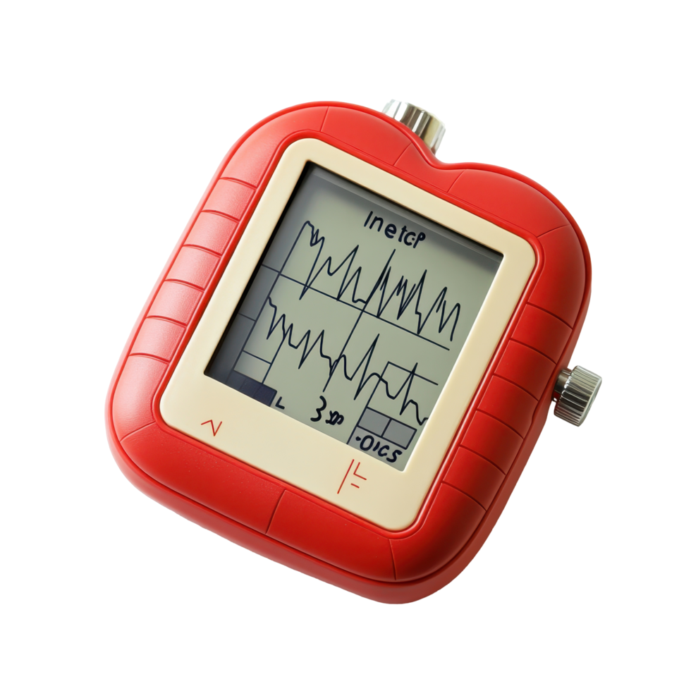 Portable digital oscilloscope displaying waveforms. png