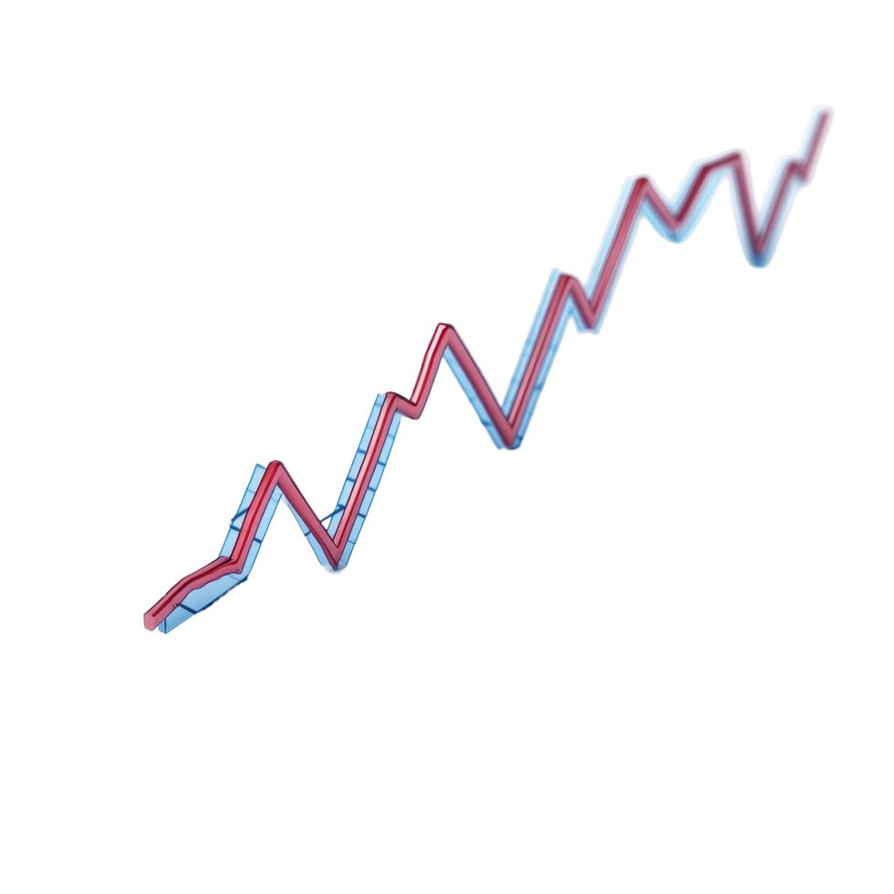 Fluctuating trendline displays upward movement with intermittent dips. png