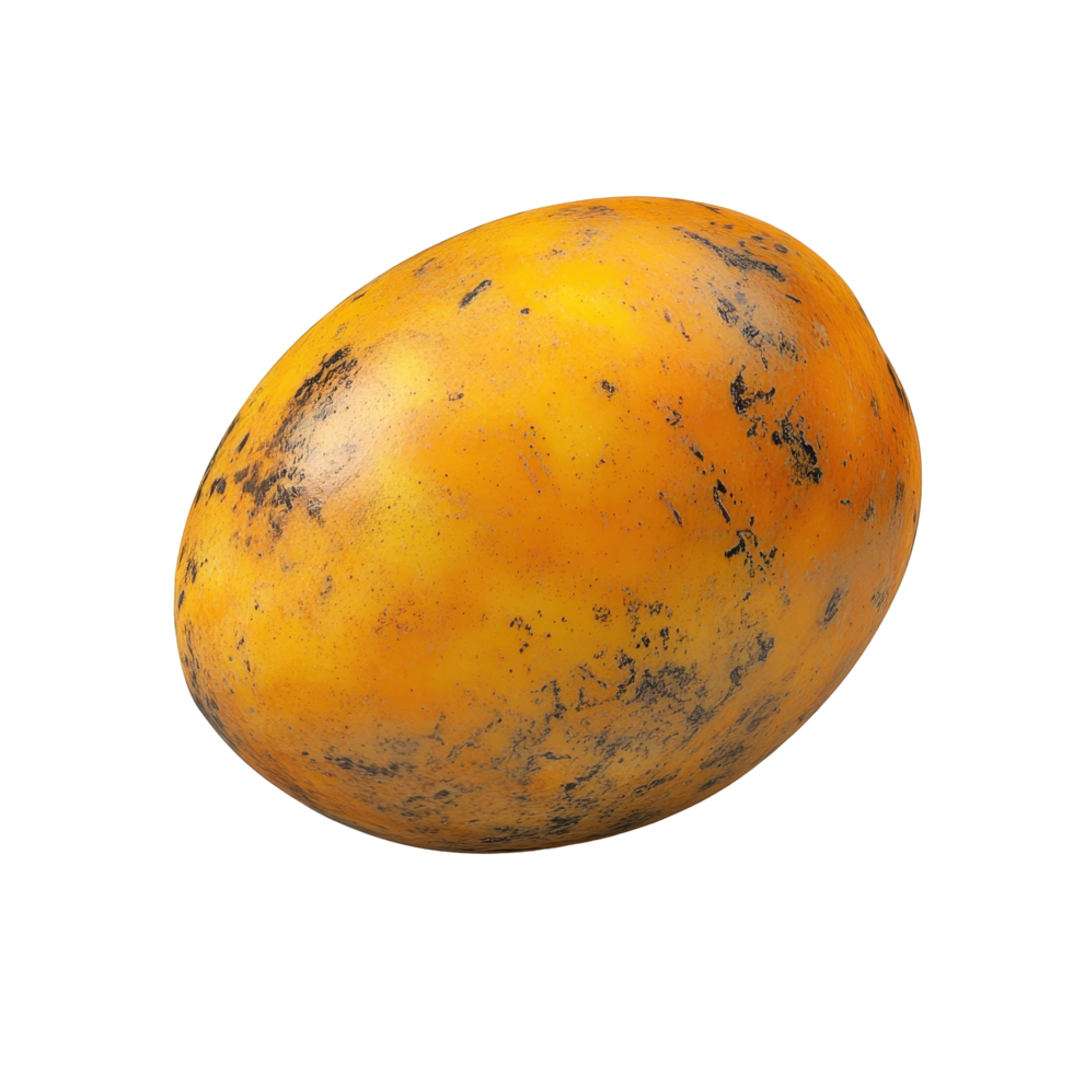 Ripe, slightly bruised, golden papaya fruit. png