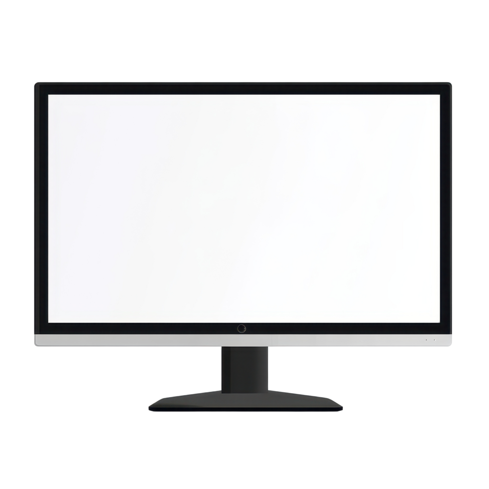 Flat panel computer monitor with blank screen. png