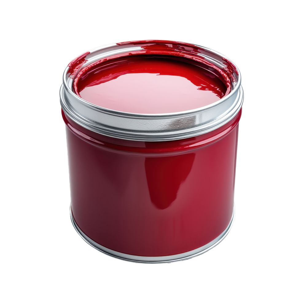 Red paint in a metal can. png
