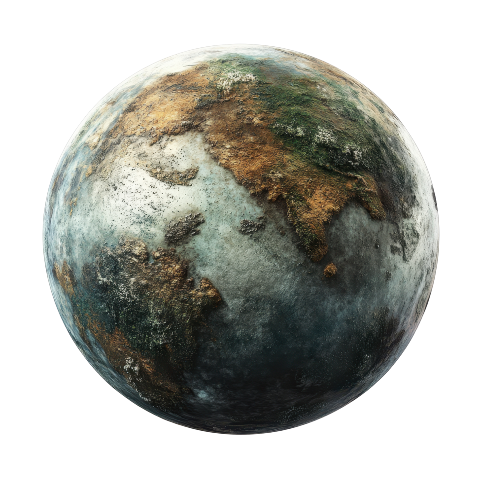 A Depiction of a Desolate, Weathered Earth. png