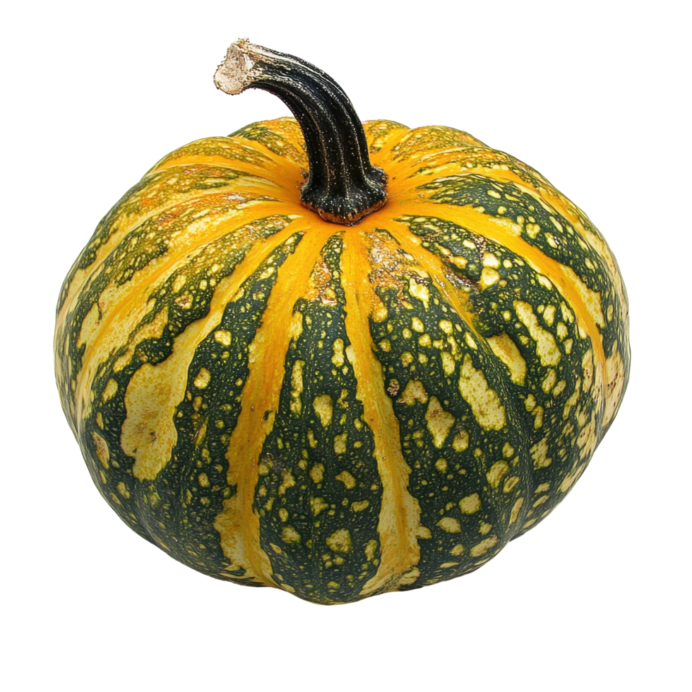 Vibrant, speckled pumpkin, showcasing a unique pattern. png