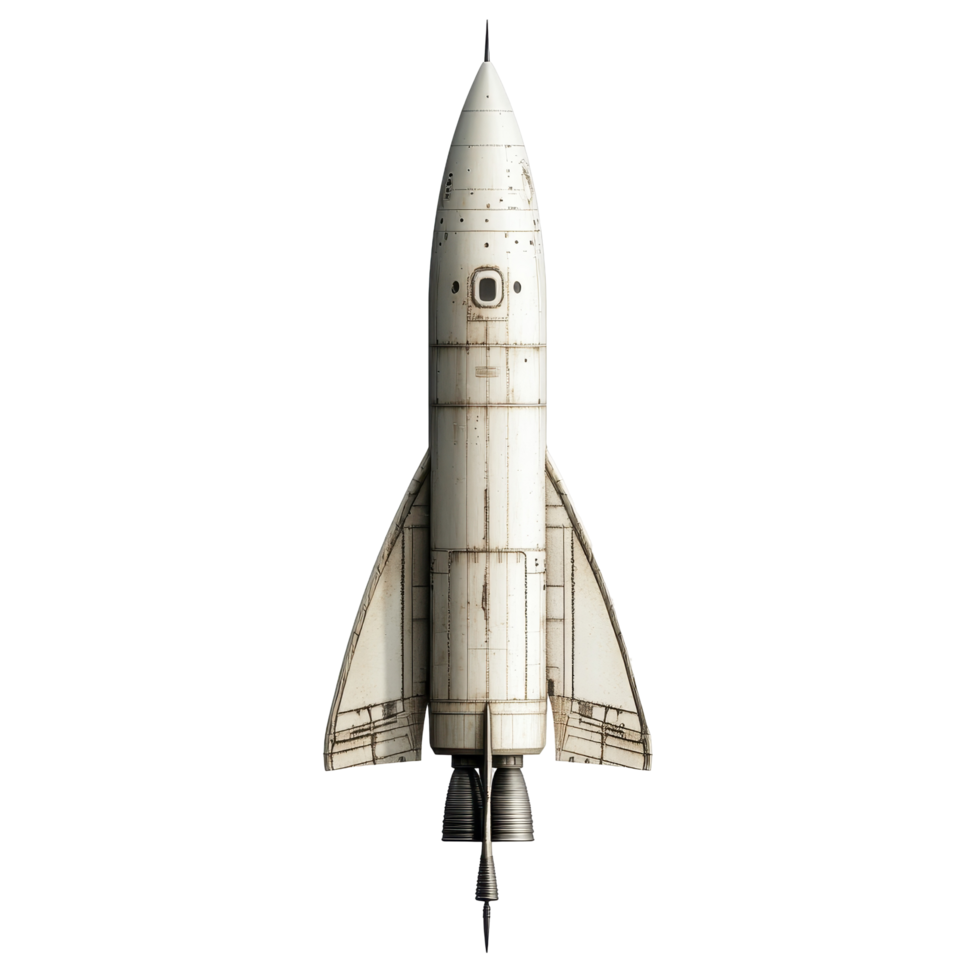 Space rocket poised for launch against a backdrop of space. png