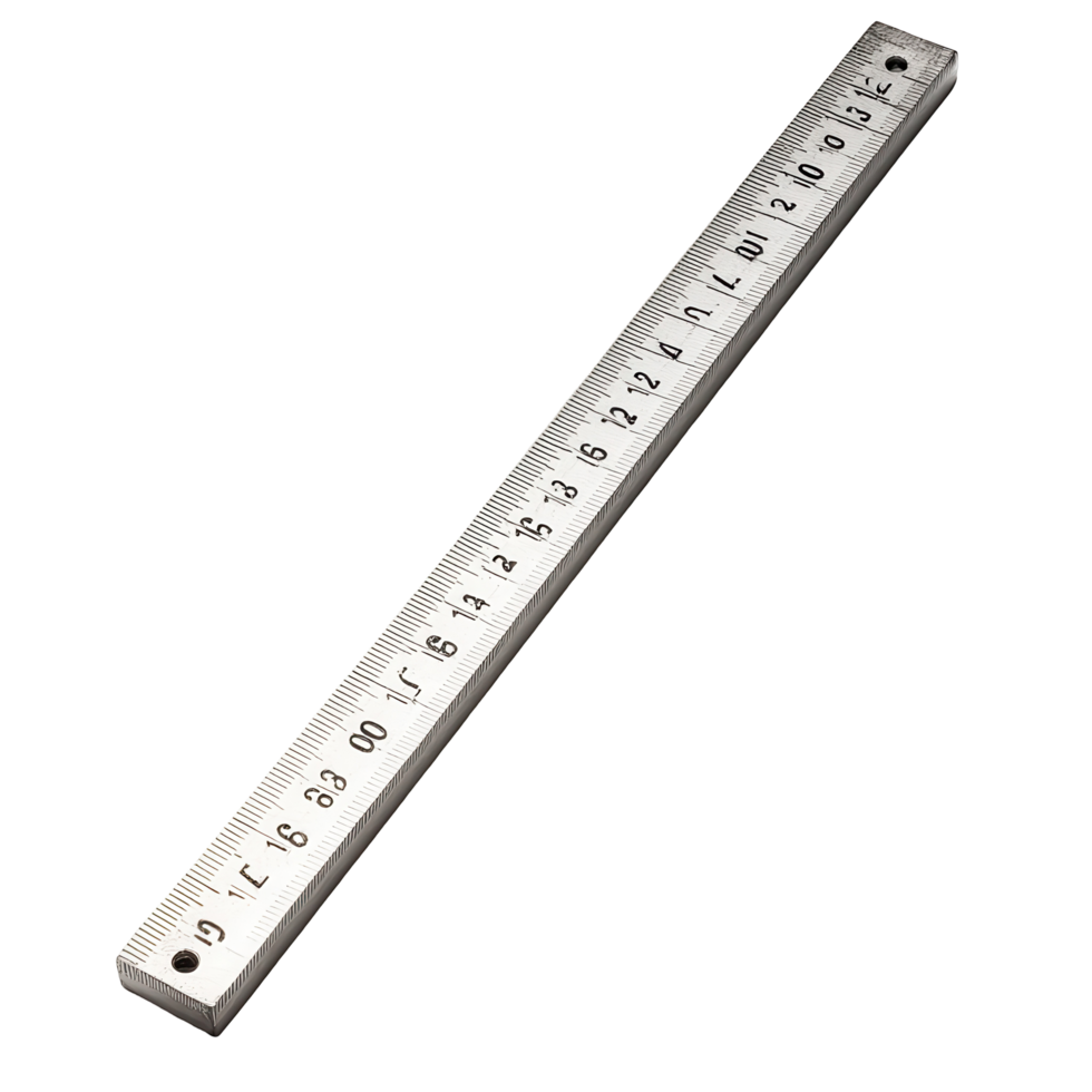 Metric ruler with numbered markings. png
