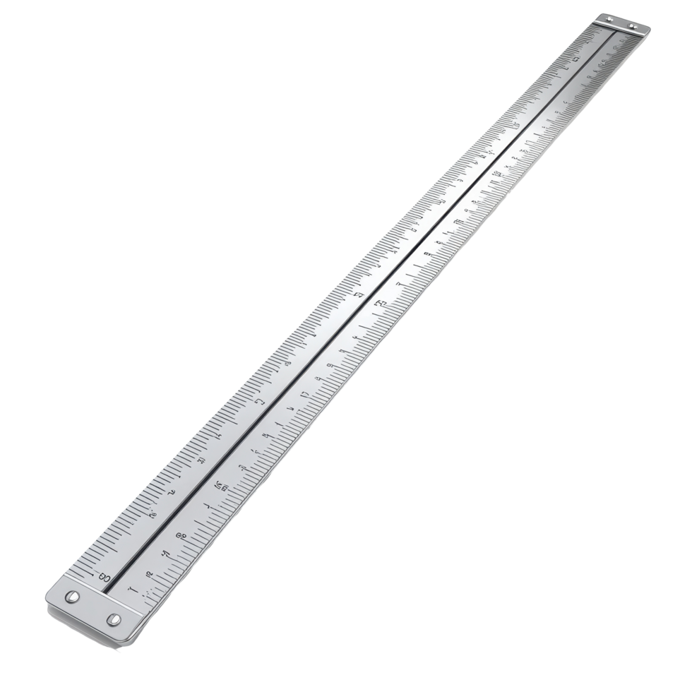 Precision measuring scale with millimeter markings. png