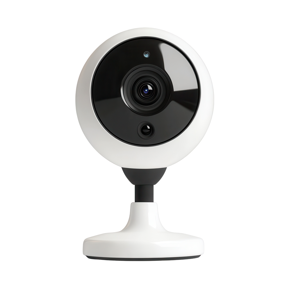 Wireless security camera with a sleek design. png
