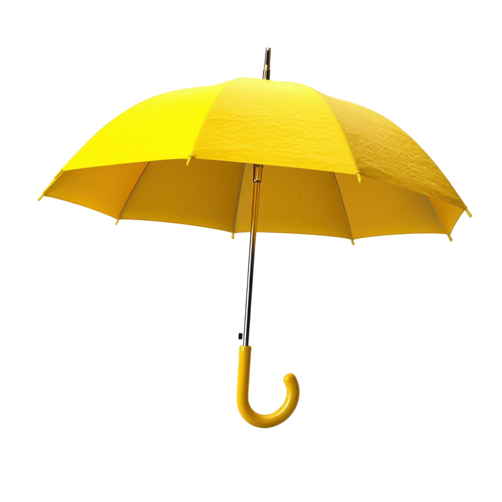 Sunny yellow umbrella shielding a golden structure. png