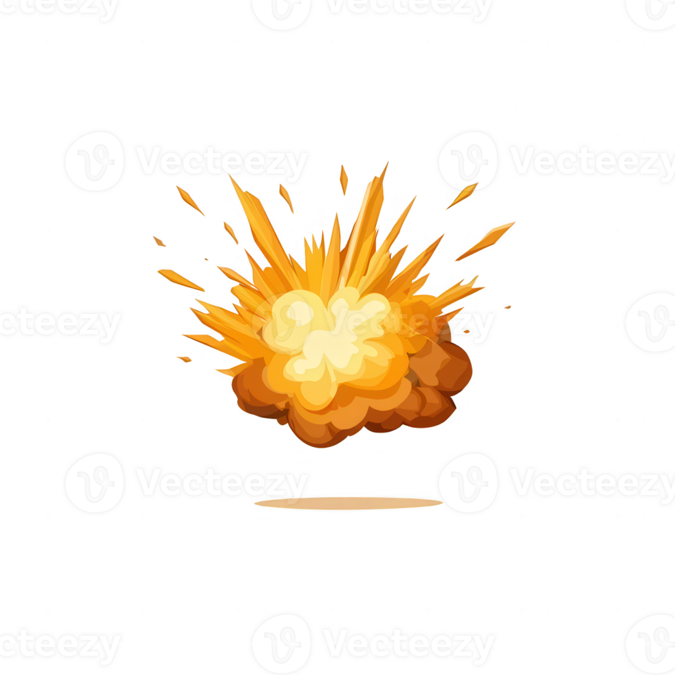 An energetic explosion graphic with vibrant colors and dynamic effects, ideal for creating action-oriented visuals. png
