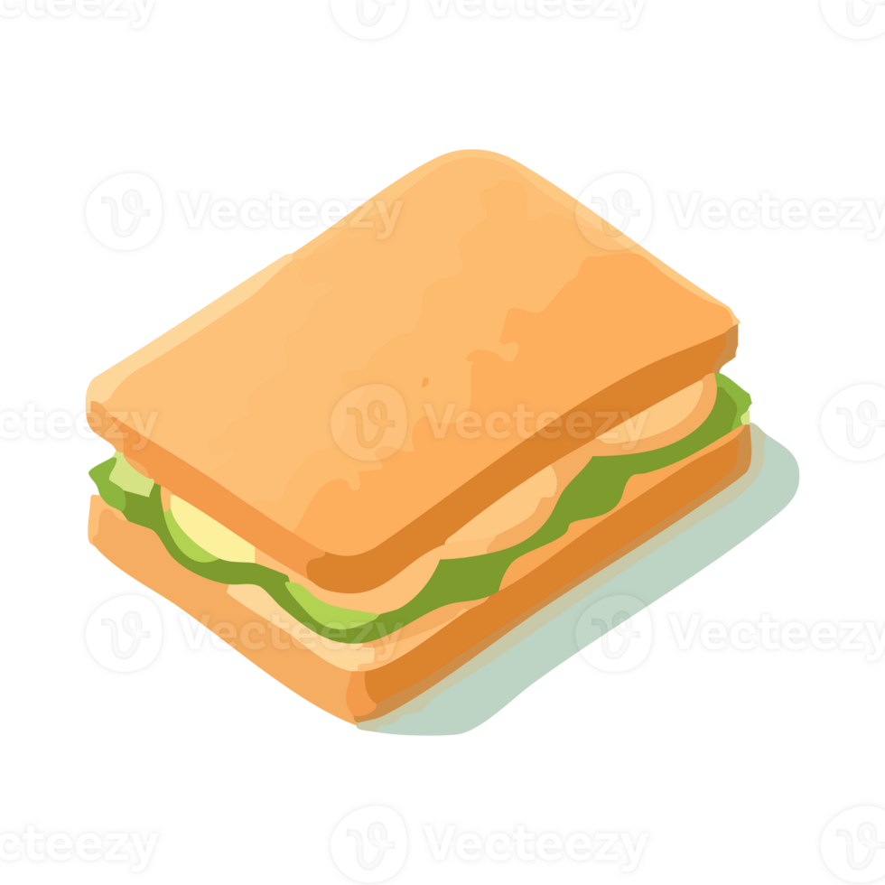 Sandwich icon with lettuce and cheese png