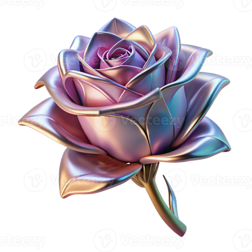 elegant artistic vibrant artistic Biomechanical Rose Metallic high resolution detailed png